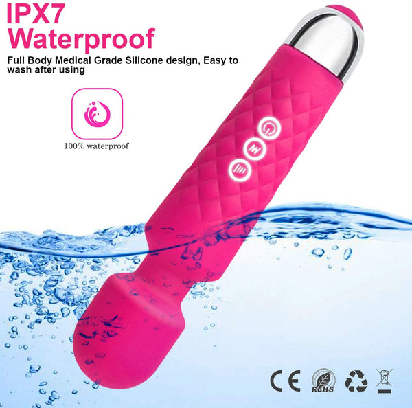 Erocit™ Pink Cordless Rechargeable Handheld Wand Massager - Erocit