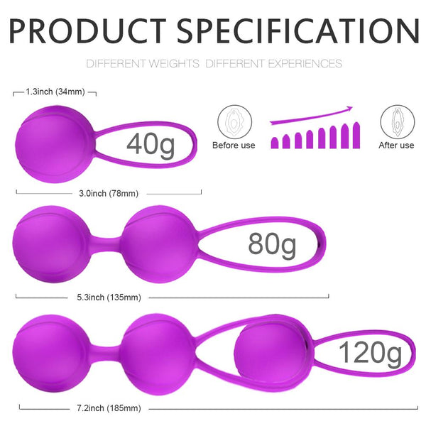 Erocit™ Purple Silicone Kegel Balls for Women - Erocit