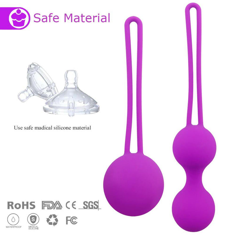 Erocit™ Kegel Balls for Women, Ben Wa Balls, Pelvic Floor Exercise and Pleasure, Medical Grade Silicone, Bladder Control Devices for Women: Beginners to Advanced - Erocit