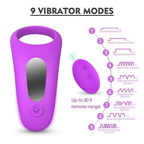 Erocit™ Purple Waterproof Cock Ring for Men with 9 Vibration Modes - Erocit