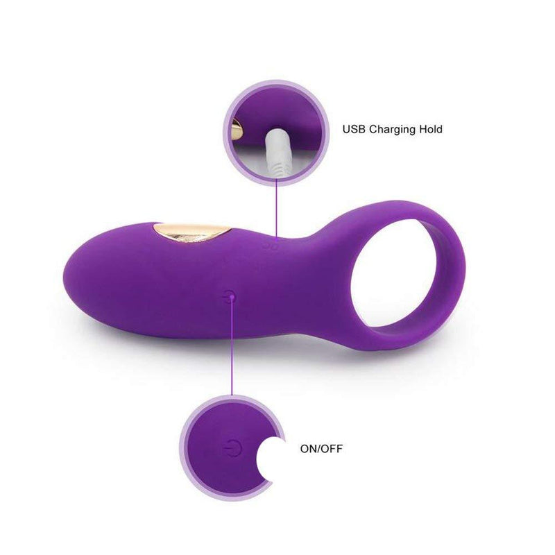 Erocit™ Purple Ultra Soft Penis Ring Stimulate Massager Sex Toys For Couple's - Erocit