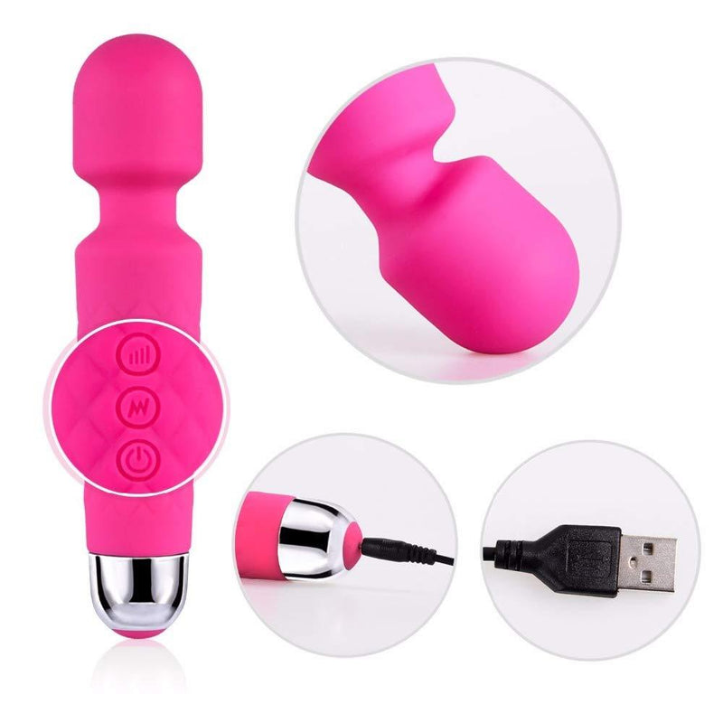 Erocit™ Pink Cordless Rechargeable Handheld Wand Massager - Erocit