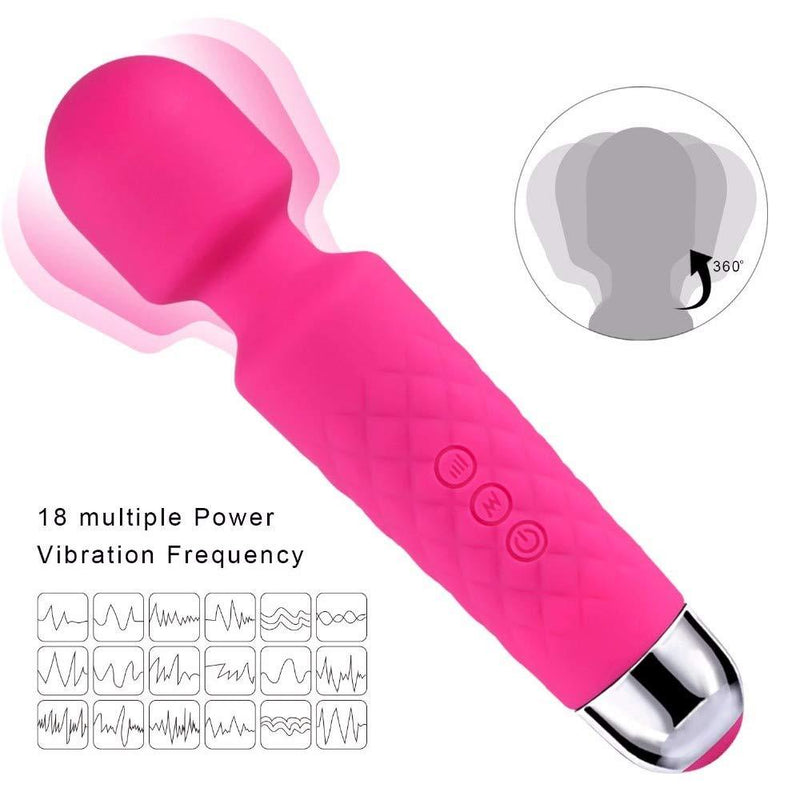 Erocit™ Pink Cordless Rechargeable Handheld Wand Massager - Erocit