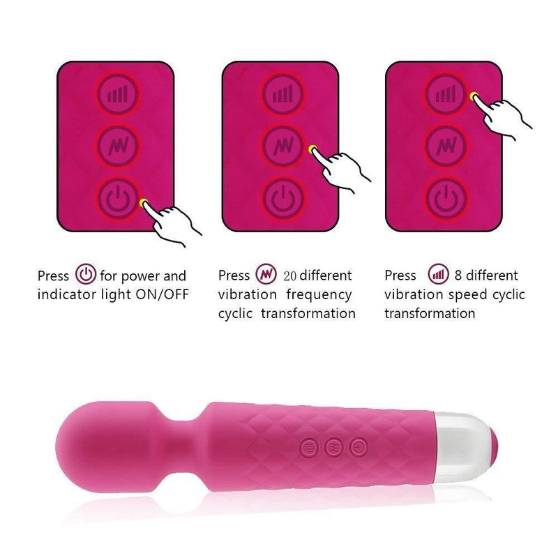 Erocit™ Pink Cordless Rechargeable Handheld Wand Massager - Erocit