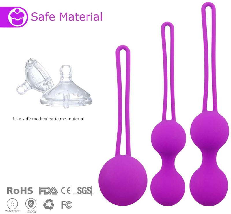 Erocit™ Kegel Balls for Women, Ben Wa Balls, Pelvic Floor Exercise and Pleasure, Medical Grade Silicone, Bladder Control Devices for Women: Beginners to Advanced - Erocit