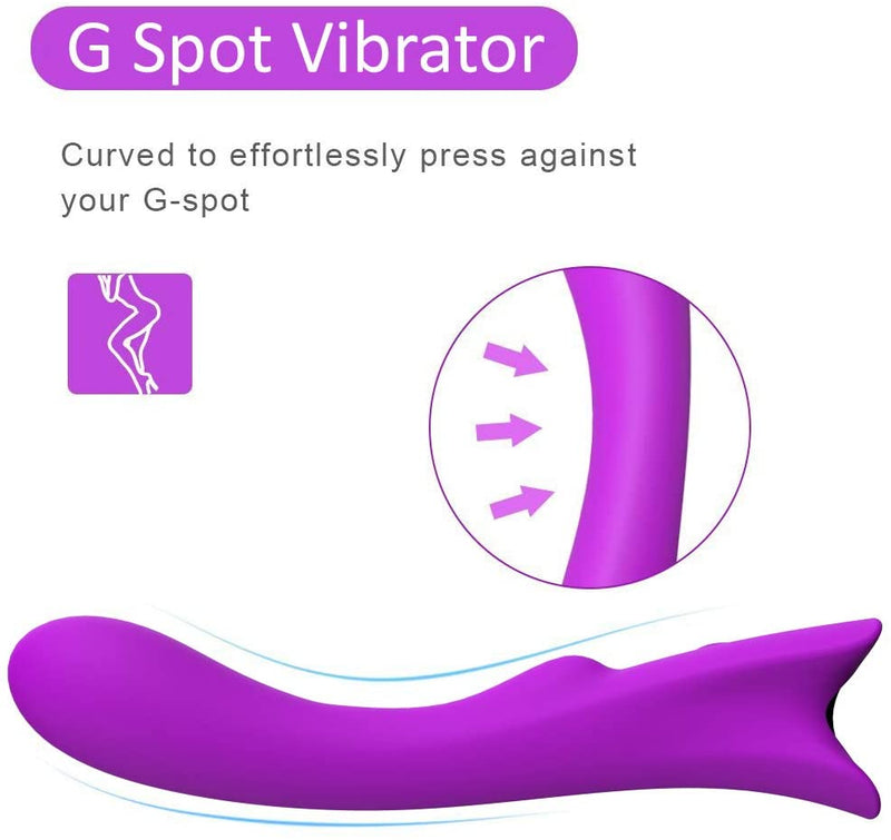 G Spot Vibrator Handheld, Pressure Relief Body with 9 Adjustable Vibration Modes (Purple) - Erocit