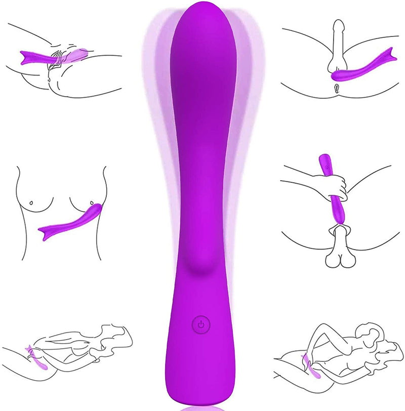 G Spot Vibrator Handheld, Pressure Relief Body with 9 Adjustable Vibration Modes (Purple) - Erocit