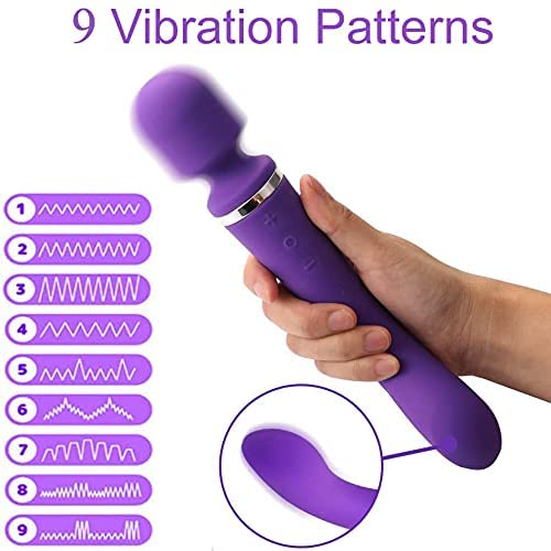 Erocit™ Handheld Wand Massager Cordless with Multi Powerful Speeds 9 Vibration Patterns - Perfect for Muscle Aches and Personal Sports Recovery - Erocit